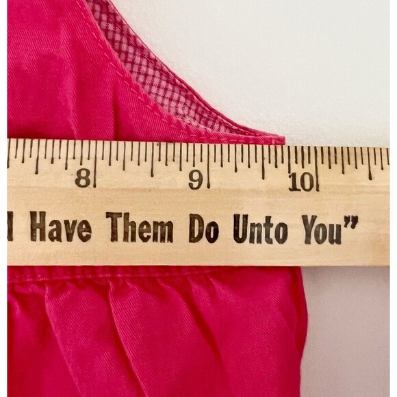 Vintage Baby Girl Carter's 9 Month Playful Pink Overalls Floral Embroidered - Picture 11 of 13